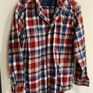 Ridgecut Toughwear Plaid Shirt — Navy, Red & Cream